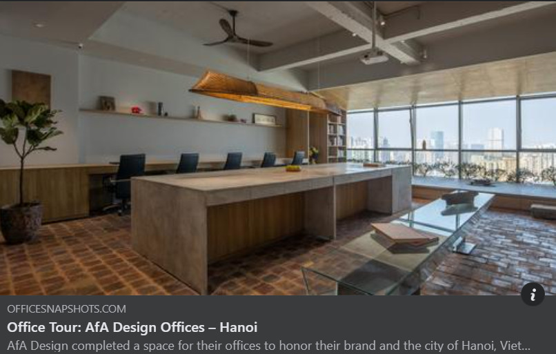 Thiết kế văn phòng AfA Design trên báo quốc tế - Office Snapshots
